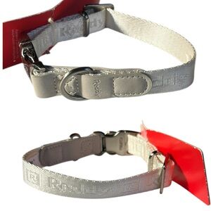 New Reddy Ivory Jacquard Dog Collar Sz S